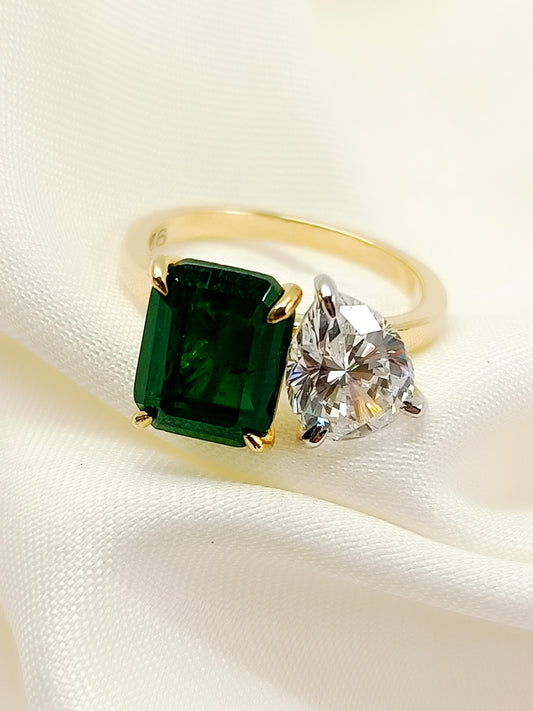 Gauhar 92.5 Silver Swarovski Stone Finger Ring