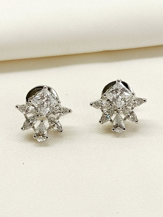 Riz 92.5 Silver Swarovski Stone Tops