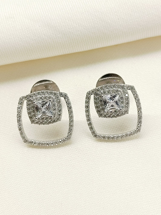 Aaminah 92.5 Silver Swarovski Stone Tops