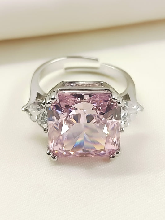 Arianna Pink American Diamond Finger Ring