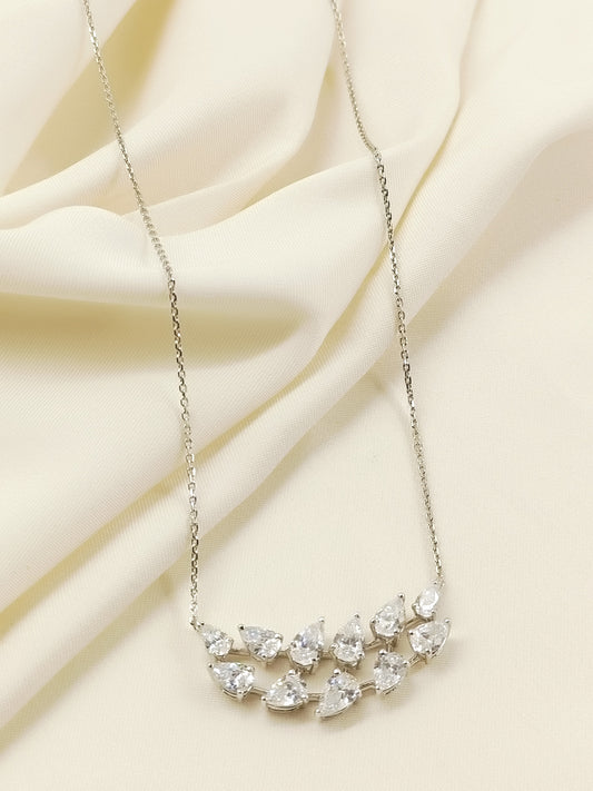 Amita 92.5 Silver Swarovski Stone Pendal