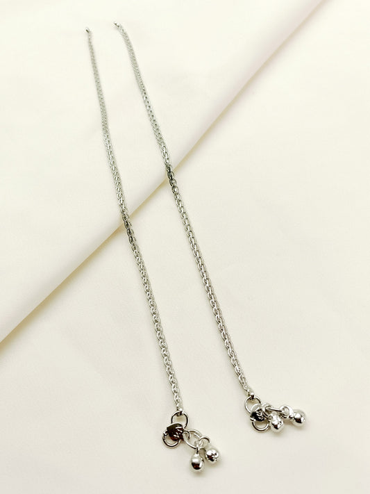 Aswi Silver Antique Anklet