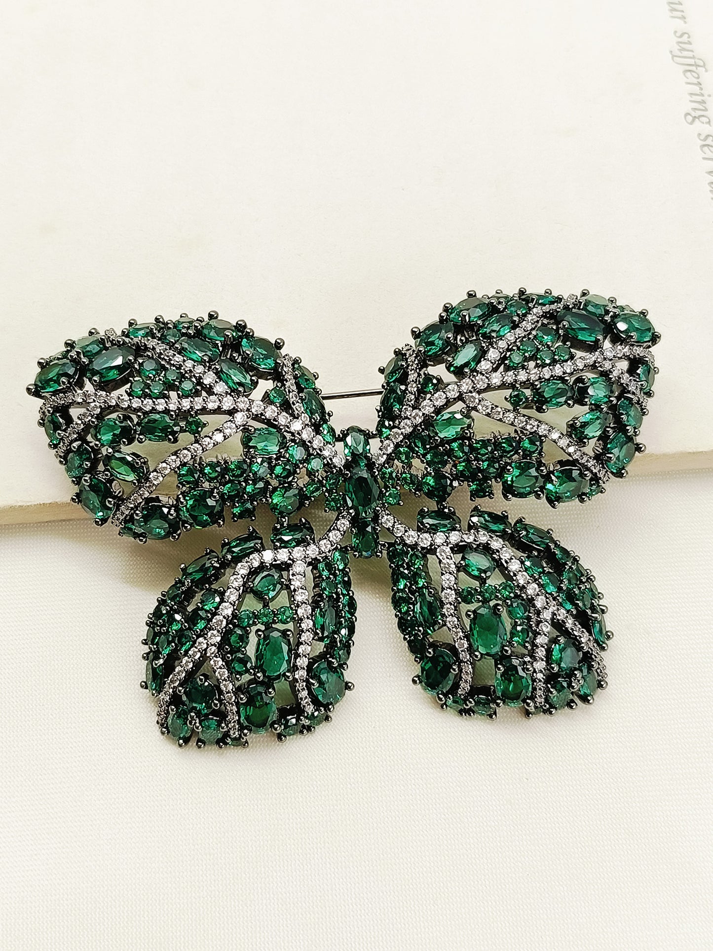 Sarvesh Green Butterfly Brooch