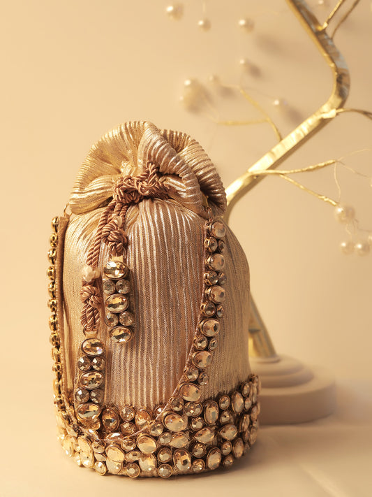 Yohani Golden Potli Bag