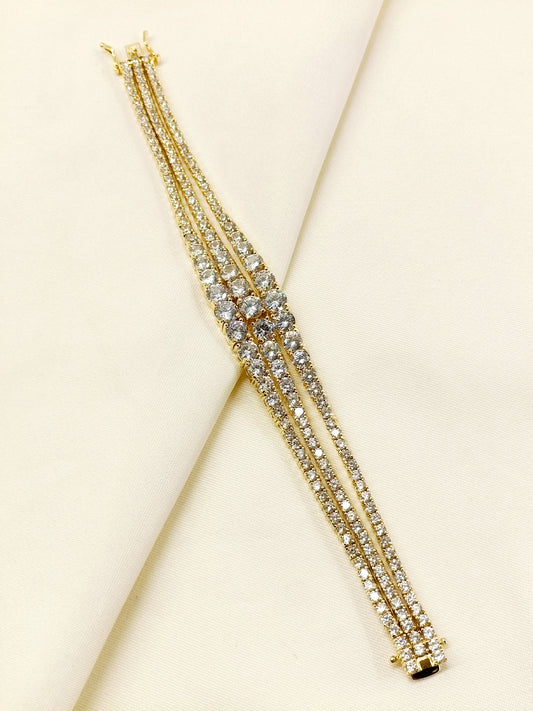Janvee White American Diamond Bracelet