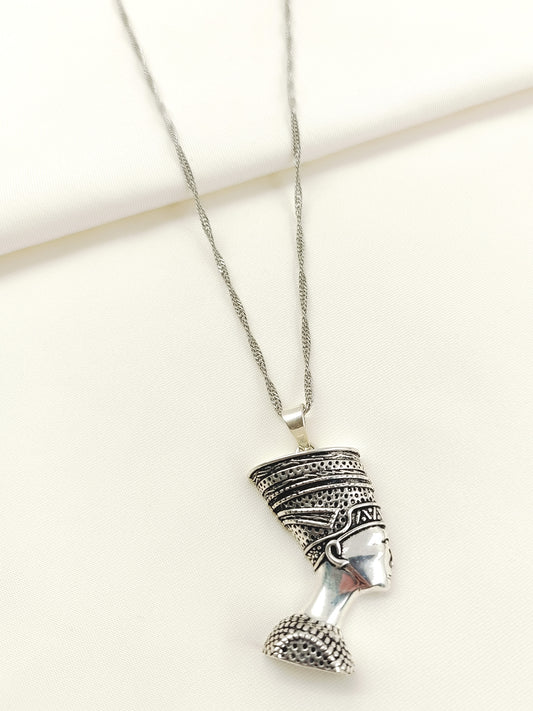 Chaitali Silver Western Neckpiece