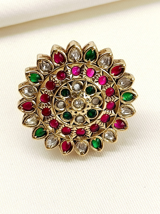 Aabheri R&G Kundan Finger Ring