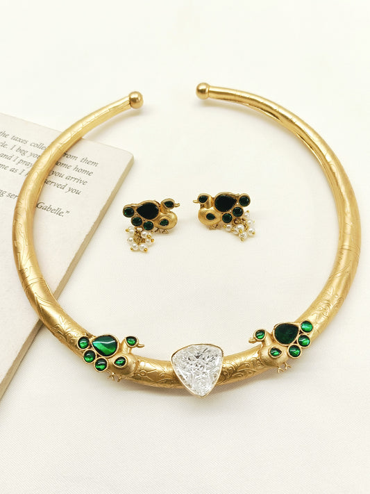 Shahnaaz Green Boutique Hasli Styled Choker Set