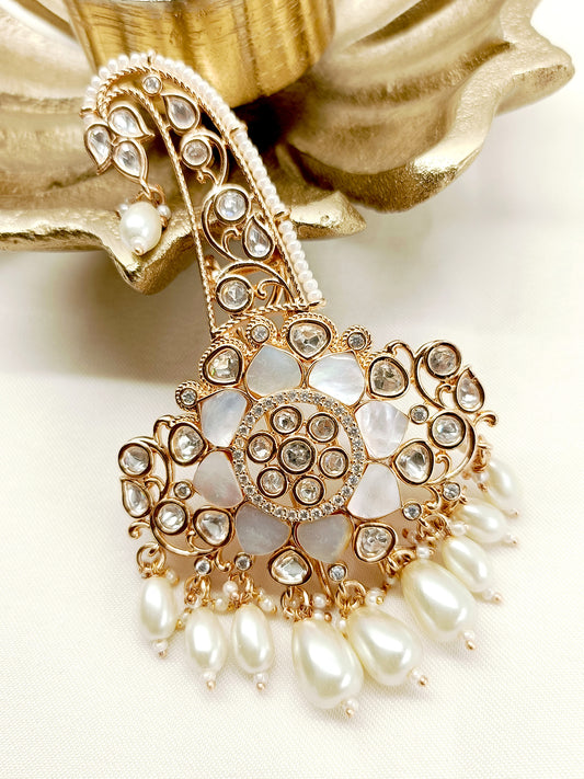 Atharv White Mother Of Pearl Dulha Kalgi