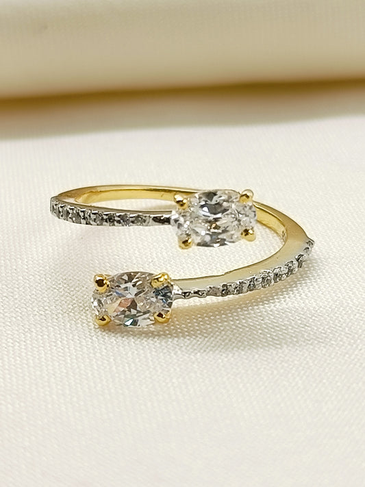 Haman 92.5 Silver Swarovski Stone Finger Ring