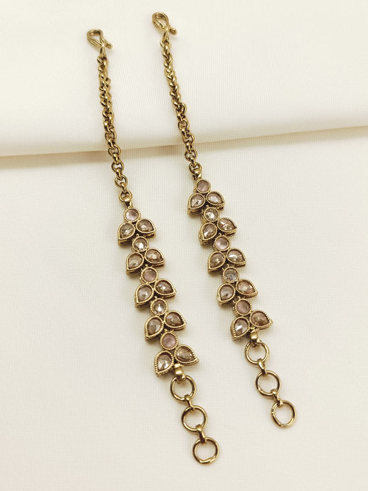 Rasika Copper Polki Traditional Ear Chain