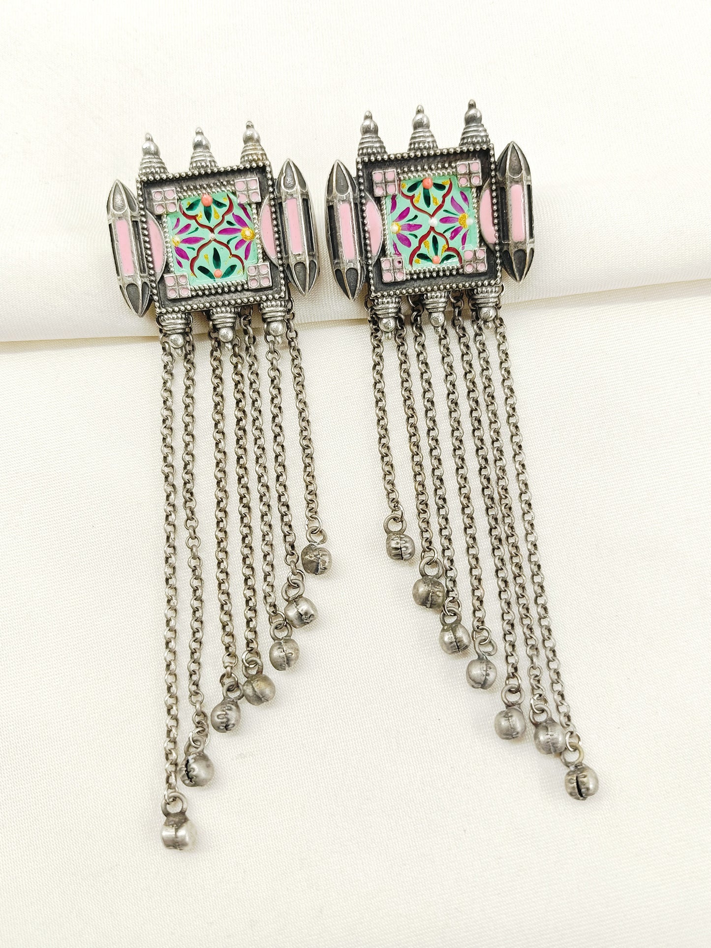 Valkyrie Multi Colour Oxidized Earring