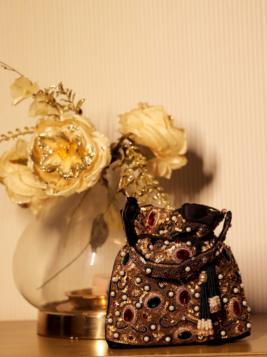 Chanchal Black Potli Bag