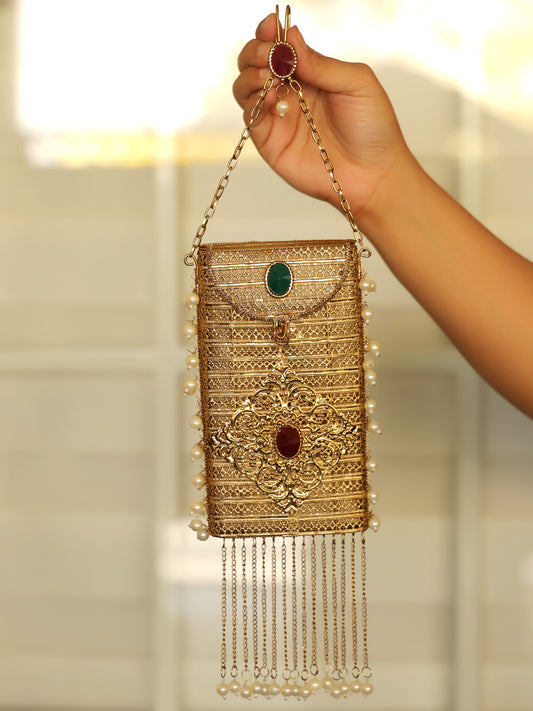 Imani Golden Mobile Pouch