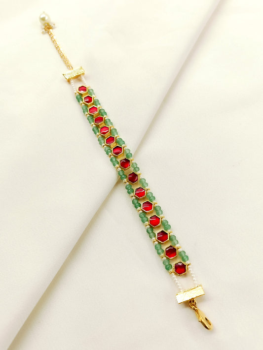 Ipshita R & G Kundan Bracelet