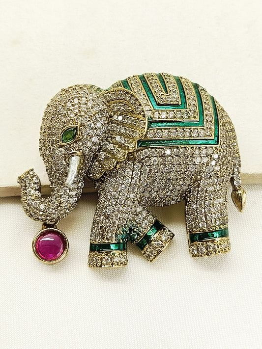 Ronak R&G Elephant Brooch