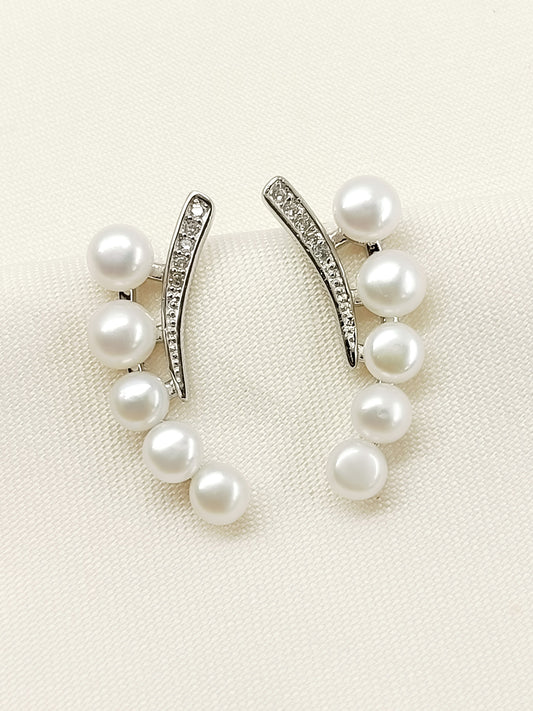 Yashi 92.5 Silver Swarovski Stone Earcuffs