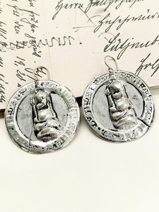 Nishad Silver Tribal Men's Earring
