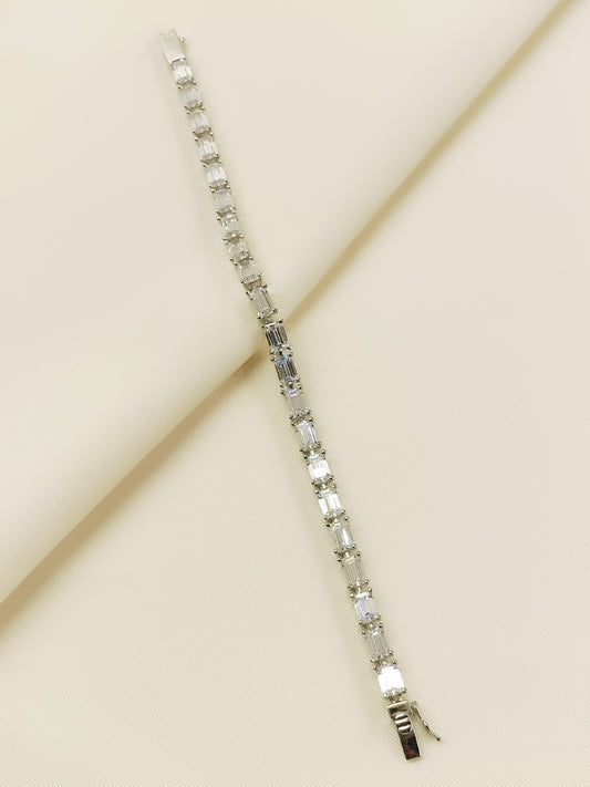 Eden White 92.5 Silver Swarovski Stone Bracelet