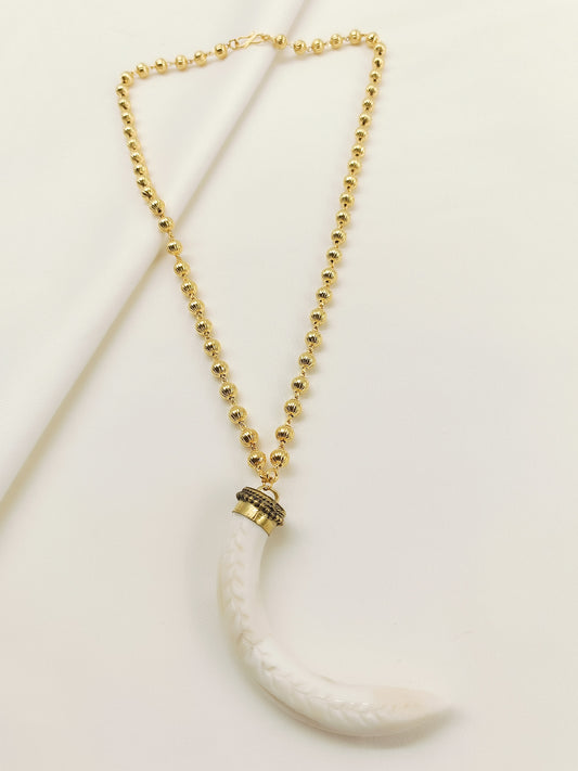 Rumayna White Bone Neckpiece