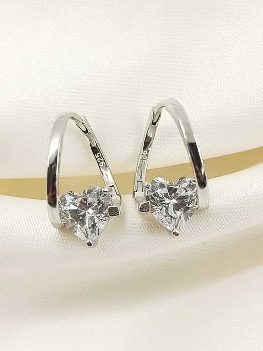 Sanjana White 92.5 Silver American Diamond Bali