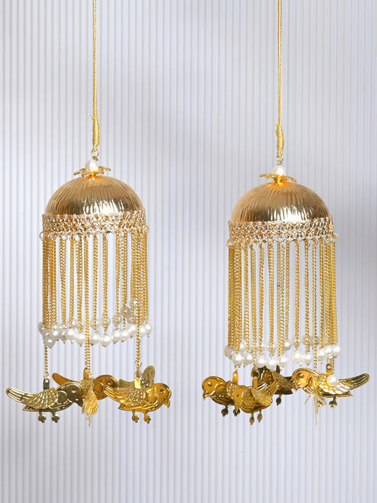 Charita White Bird Pearl Hanging Kalire