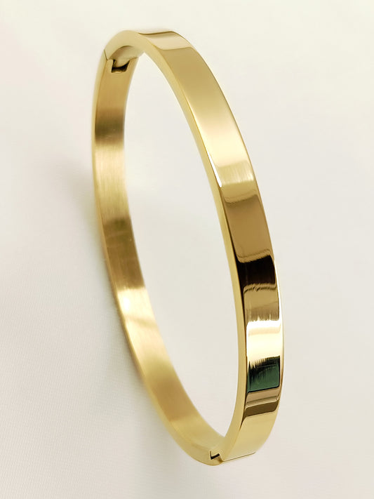 Morgana Golden Flat Hinged Men's Bracelet