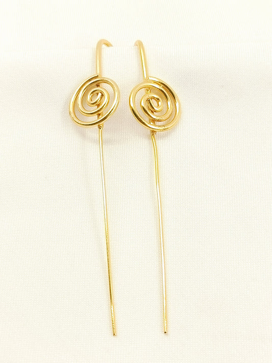 Mukul Men’s Gold-Tone Spiral Threader Earcuffs