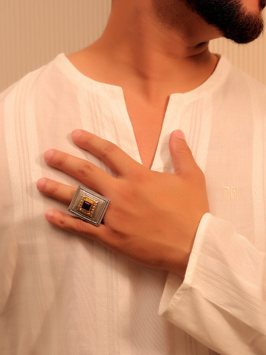Iran Maroon Men's Finger Ring