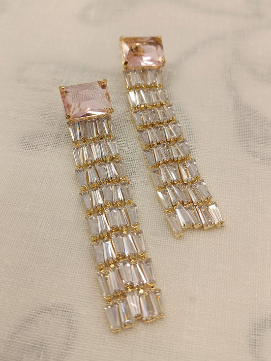 Anushka Baby Pink Western Earrings