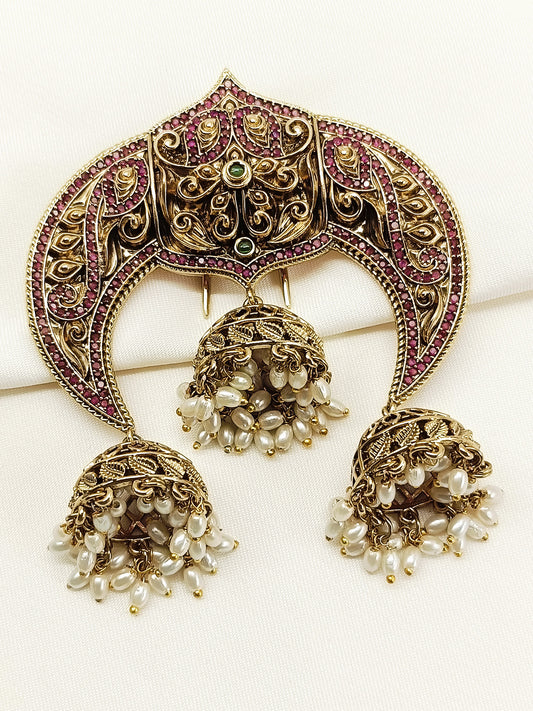 Kalindi Ruby Hair Brooch
