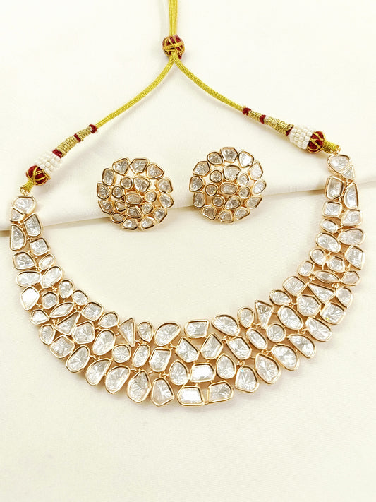 Gouhar White Kundan Choker Set