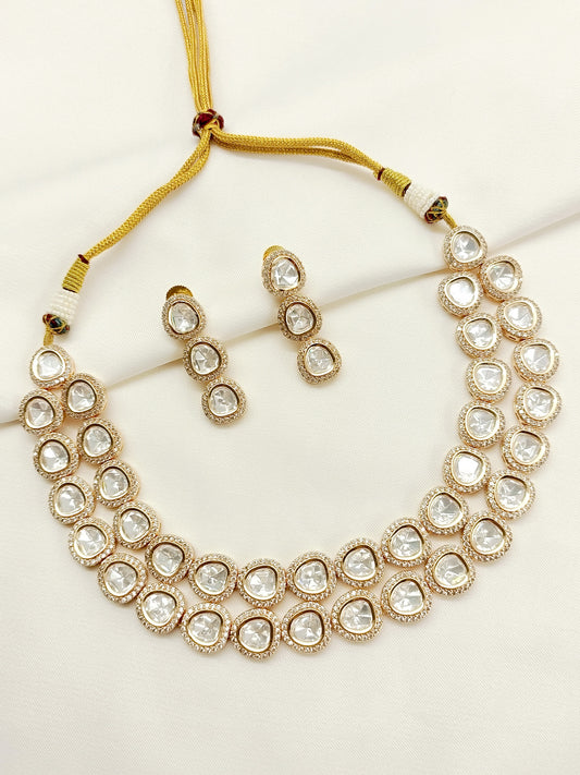 Gurpraveen White Kundan Choker Set