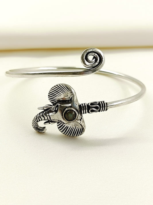 Upkaar Moonstone Elephant Men's Bracelet