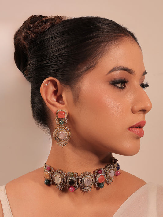 Bharvi Multi Colour Boutique Choker Set