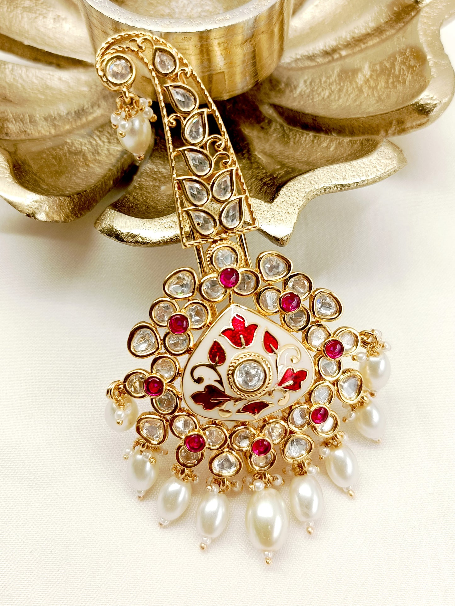 Shivay Red Kundan Dulha Kalgi