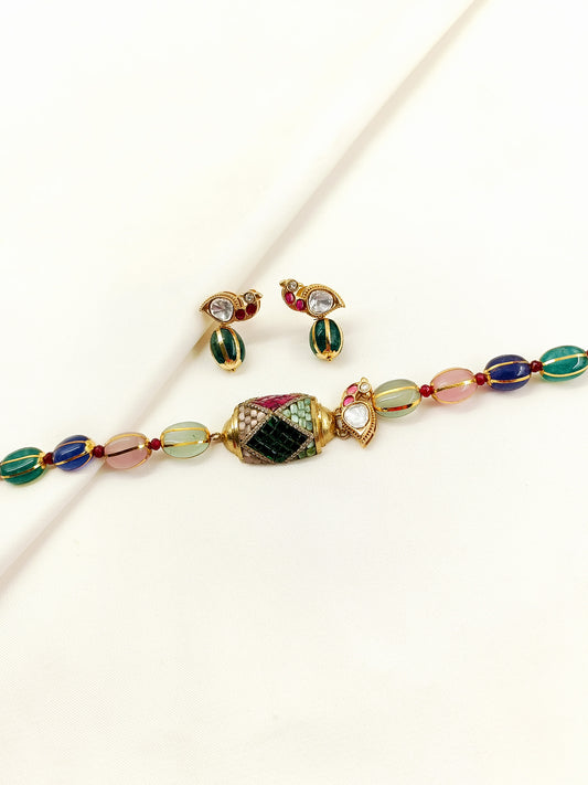 Laina Multi-Color Kundan Choker Set