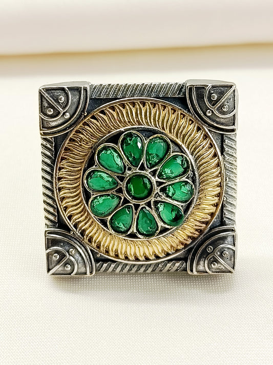 Kim Green Oxidized Finger Ring