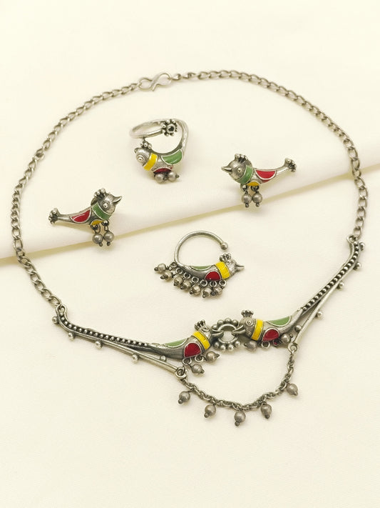 Ritvi Oxidized Combo Set In Multi Colour