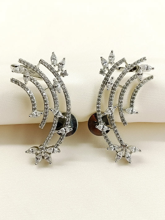 Zaina White American Diamond Earring
