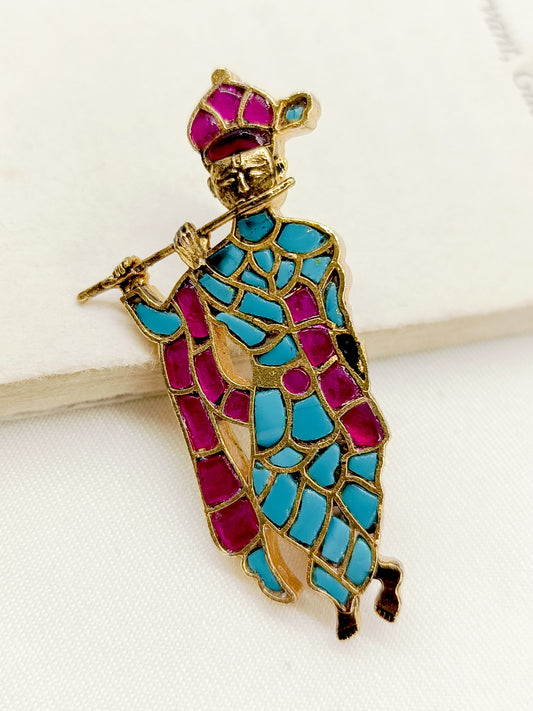 Chayya Multi Colour Krishna Ji Brooch