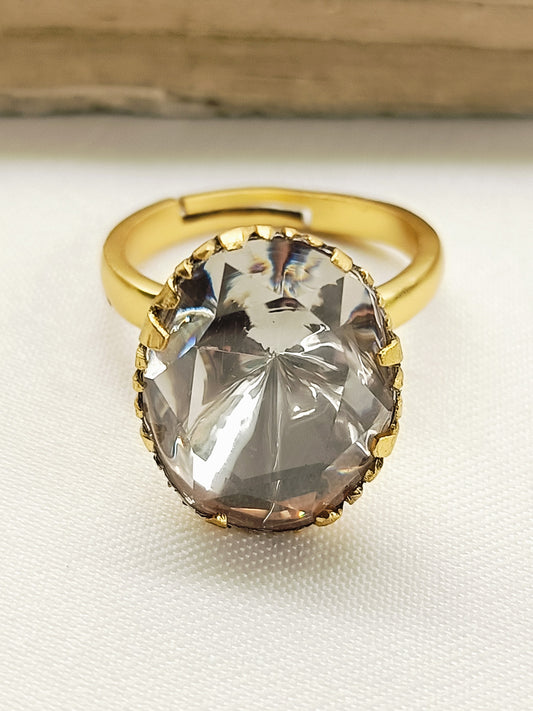 Amrita 92.5 Silver Moissonite Finger Ring