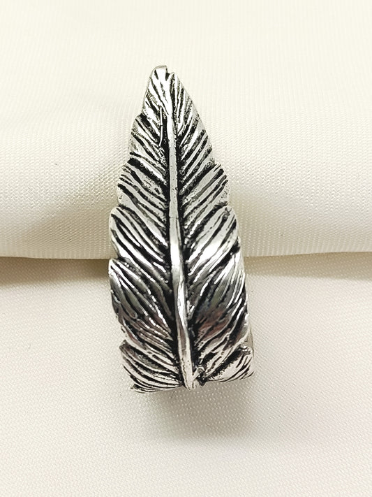 Aabha Silver Western Finger Ring