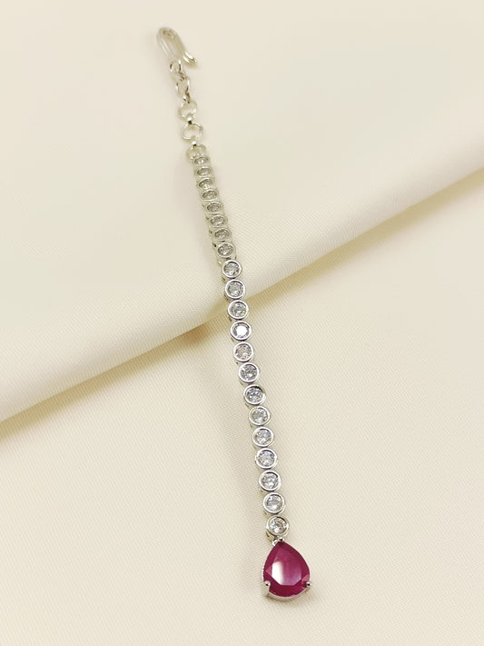 Rumami Ruby American Diamond Teeka