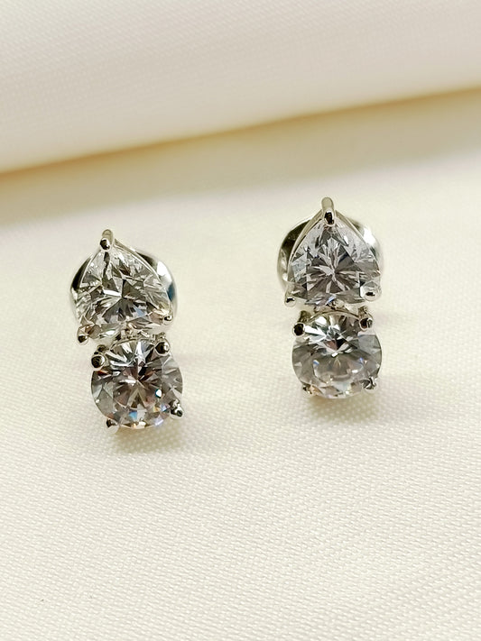 Vedu 92.5 Silver Swarovski Stone Tops