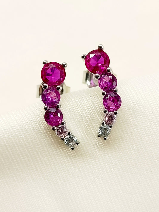 Ilham Ruby 92.5 Silver Swarovski Stone Tops
