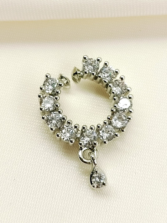 Aviana White American Diamond Nath