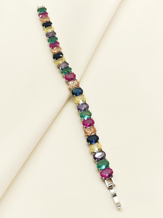 Bhumi Multi Colour American Diamond Bracelet