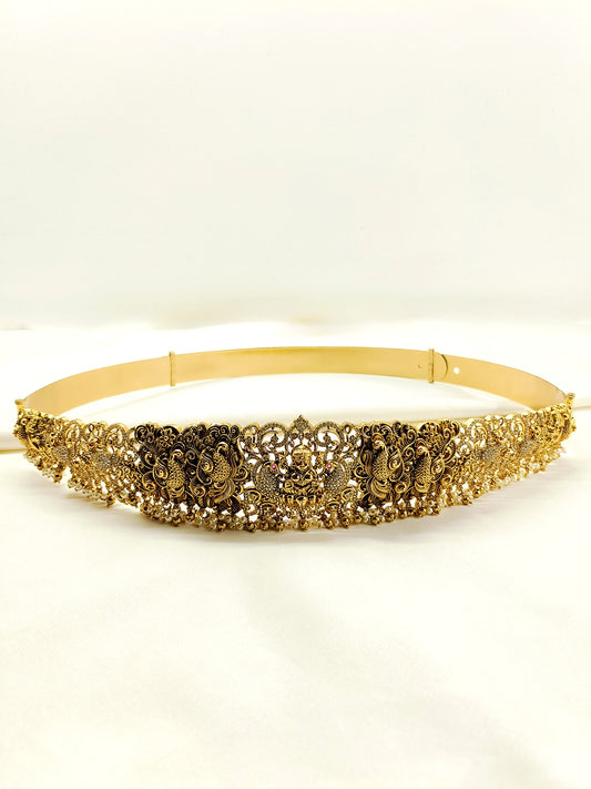 Tajaswini Plain Antique Waist Belt/kamar Bandh
