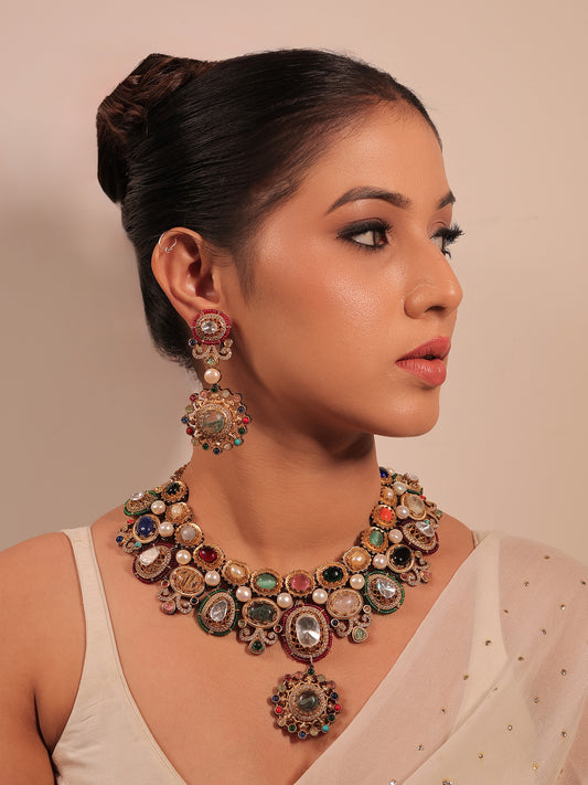 Lajwany Multi Colour Boutique Necklace Set